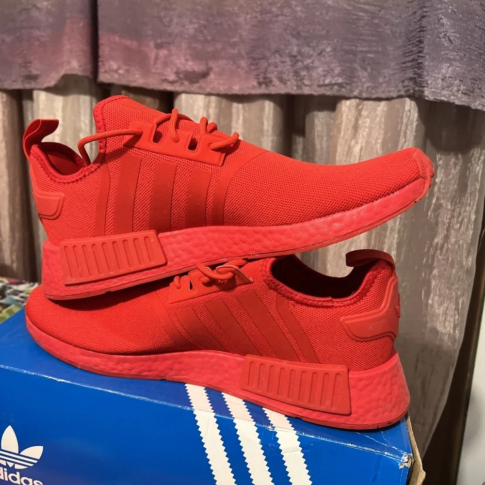 Adidas originals NMD_R1 Primeblue Men's Shoes Vivid Red GX7605 size 11